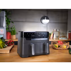 Tefal Dual Easy Fry & Grill EY905B10 friteuse Double 8,3 L Autonome 2700 W Friteuse d’air chaud Gris - Vue supplémentaire 3