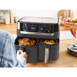 Tefal Dual Easy Fry & Grill EY905B10 friteuse Double 8,3 L Autonome 2700 W Friteuse d’air chaud Gris - Vue supplémentaire 5