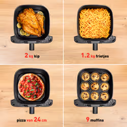 Tefal Easy Fry Mega EY855D10 friteuse Unique 7,5 L Autonome 2020 W Friteuse d’air chaud Noir, Acier inoxydable - Vue supplémentaire 3