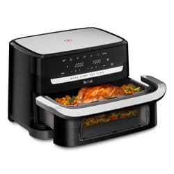Tefal Dual Easy Fry Flex EY9228 9 L Autonome 2700 W Friteuse d’air chaud Noir, Acier inoxydable