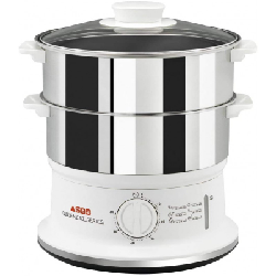 SEB VC145100 cuiseur vapeur 2 Nombre de paniers Comptoir 980 W Blanc, Acier inoxydable