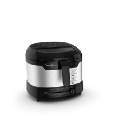 Moulinex AF215D10 friteuse Unique Autonome Noir, Acier inoxydable