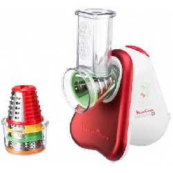 Moulinex Fresh Express + râpe électrique Rouge, Blanc