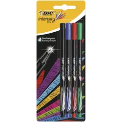 BIC 942082 stylo-feutre Fin Noir, Bleu, Vert, Rouge