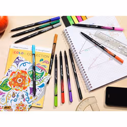 BIC 942082 stylo-feutre Fin Noir, Bleu, Vert, Rouge - Vue supplémentaire 5
