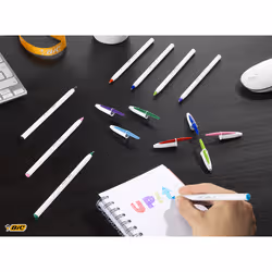 BIC Cristal Up x4 Multicolore Stylo à bille rétractable avec clip 4 pièce(s) - Vue supplémentaire 3