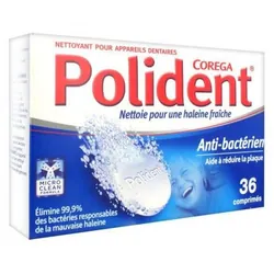 Polident Corega Anti-Bactérien 36 Comprimés