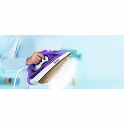 Tefal Steam Essential 2 FV1955E0 fer à repasser Fer à repasser à sec ou à vapeur Semelle en céramique 1400 W Lilas - Vue supplémentaire 5