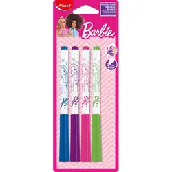 Maped Creativ 4 feutres effaçables à sec Barbie pour ardoise blanche
