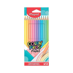 Boite de 12 Crayons MAPED Coul'peps Pastel - (832069)