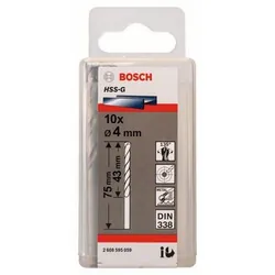 Bosch Forets à métaux rectifiés HSS-G, DIN 338