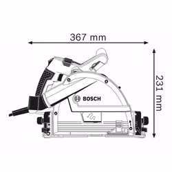 Bosch 0 601 675 000 scie circulaire portative 16,5 cm 6250 tr/min 1400 W - Vue supplémentaire 2
