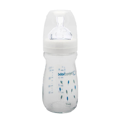 Bebe Confort – Biberon Maternity en verre 130 ml – Indians Blanc (0-6M +)