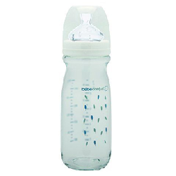 Bebe Confort – Biberon Maternity en verre 270 ml – Indians Blanc (0-12M +)