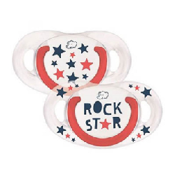 BÉBÉ CONFORT SUCETTE NATURAL PHYSIO 6-18M REBEL RULE ROCK STARX2