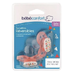 Bebe Confort – Sucettes réversibles en silicone (x2) – Rouge (0-6M +)