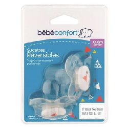 Bebe Confort – Sucettes réversibles en silicone (x2) – Gris (0-6M +)