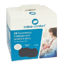 BéBé conf 20coussinets d’allaitement jetables noires+2blanc