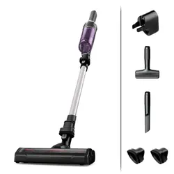 Rowenta RH1129 Aspirateur-balai 2 en 1 Batterie Sec Sans sac 0,4 L 100 W Violet, Aluminium