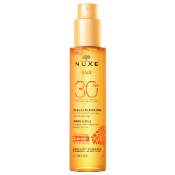 Huile Bronzante Visage Et Corps Haute Protection Spf30 150ml Sun Nuxe