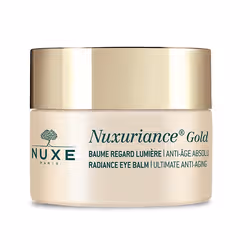 Les rides et la peau fatiguée du contour des yeux sont souvent révélatrices de notre âge. Le baume yeux illuminateur Nuxe Nuxuriance Gold atténue ces petits signes de vieillissement et restaure l’aspect frais et reposé de votre regard. Les complexes végétaux brevetés des laboratoires dermatologiques français raffermissent et lissent la peau sensible du contour des yeux