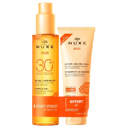 Huile bronzante haute protection SPF30 150ml + Lait fraicheur après-soleil 100ml Sun Nuxe
