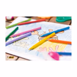 BIC KIDS Plastidecor Noir, Bleu, Marron, Or, Vert, Bleu clair, Vert clair, Orange, Rose, Rouge, Violet, Jaune 12 pièce(s) - Vue supplémentaire 3