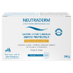 Savon solide doux surgras dermo protecteur 200g Peaux sèches Neutraderm
