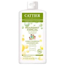 Moussant Familial Corps Et Cheveux Bio 500ml Gel Douche Cattier