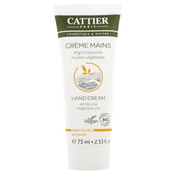 Creme Mains Seches Blanche Bio 75ml Argile Cattier