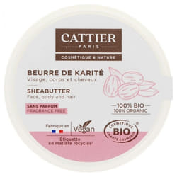 Beurre de karité Visage Corps Et Cheveux Bio 100g Cattier