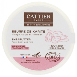 Beurre de karité Visage Corps Et Cheveux Bio 100g Cattier