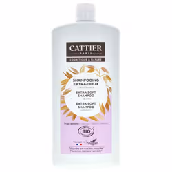 Cattier Shampoing Usage Quotidien Extra-Doux Lait d'Avoine Bio 1 L