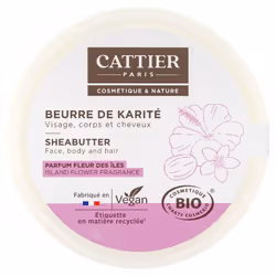 Cattier Beurre de Karité Parfum Fleur des Îles Bio 100 g