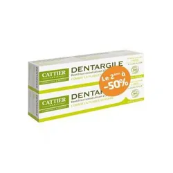 Cattier dentifrice dentargile anis 2 x75ml