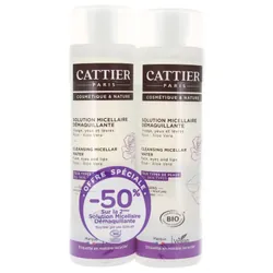 Cattier Perle d'Eau Solution Micellaire Démaquillante Bio Lot de 2 x 300 ml
