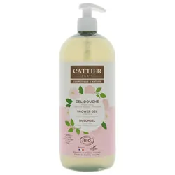 Cattier Gel Douche Aloe Vera Rose Pivoine Bio 1 L