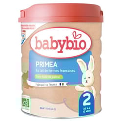 Babybio Primea 2 au Lait de Fermes Françaises de 6 à 12 Mois Bio 800 g