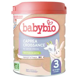 Babybio Caprea Croissance 3 au Lait de Chèvre de 10 Mois à 3 Ans Bio 800 g
