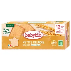 Babybio Petits Beurre 12 Mois et + Bio 6 Sachets de 2 Biscuits