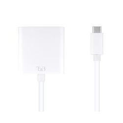 T'nB TCVGA câble vidéo et adaptateur USB Type-C VGA (D-Sub) Blanc