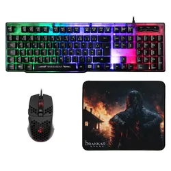 Konix 61889000004 clavier Souris incluse USB AZERTY Français Noir