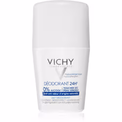 VICHYDéodorant 24h toucher secActif anti-odeur d'origine naturellePeaux sensiblesSans alcool50mlLe Roll-on déodorant 24h toucher sec.Pour les femmes à la recherche d'une vraie efficacité déodorante sans compromis sur la tolérance. Actifs anti-odeur d'origine naturelle. Convient aux peaux même sensibles.