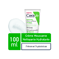 CeraVe Crème Moussante Nettoyante Hydratante Peau Normale à Sèche | 100ml