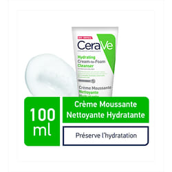 CeraVe Crème Moussante Nettoyante Hydratante Peau Normale à Sèche | 100ml