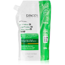 Vichy Dercos Eco-Recharge Shampoing Traitant Anti-Pelliculaire Cheveux Secs | 500 ml