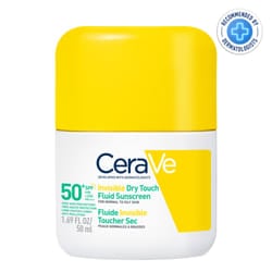 CERAVE Fluide Invisible Toucher Sec SPF50+ | Peau Normale à grasses | Tendance acnéique
