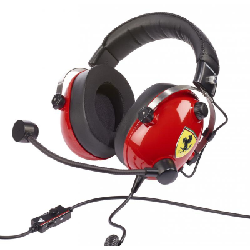 Thrustmaster T.Racing Casque Avec fil Arceau Jouer Noir, Rouge, Acier inoxydable, Jaune