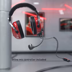 Thrustmaster T.Racing Casque Avec fil Arceau Jouer Noir, Rouge, Acier inoxydable, Jaune - Vue supplémentaire 8