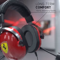 Thrustmaster T.Racing Casque Avec fil Arceau Jouer Noir, Rouge, Acier inoxydable, Jaune - Vue supplémentaire 9